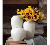 CLSDRZC Vase Ceramic Flower White Vases For Decor, For Home Decor,Large White(B)