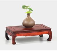 CLSDRZC Vase Pedestal Riser, Oriental Furniture Retro Wooden Rectangle Carving Bonsai Base, Plant Sculpture Potted ODD Stone(23x13x7.5cm/9x5.1x2.9in)