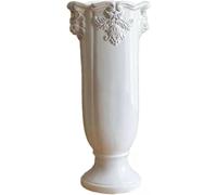 CLSDRZC Vase Tabletop Flower Arrangement Flower Pot Ceramic Ornament Decor Retro Living Room Desktop Hotel Study Aisle(16.5X25.5CM)