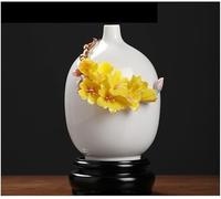 CLSDRZC Vases For Flowers Chinese Style Ceramic Vase Ornaments Living Room Flower Arrangement Light Frame(B)