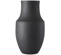 CLSDRZC Vases For Flowers Hotel Tea Room Craft Ornaments Matte Black Retro Creative Ceramic Vase Flower(B)