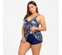 CLSDRZC Vintage One Piece Swimsuit Women Boho Impresa Tankini Set Two Piece Sad Size Batwimwear