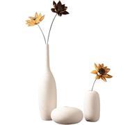 CLSDRZC White Black Ceramic Vase Set, Minimalist Ornaments Living Room Home Decor Decoration,Moder(B)
