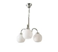 CLSDRZC White Yellow Glass Lampshade Chandelier American Creative E27 During Lamp Ceiling Decoration Lighting For Living Room Dining Room Bedroom Study Kitchen-Milk White Lam