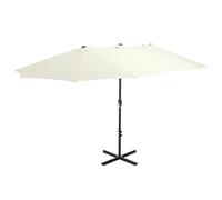 CLSDRZC with Aluminium Pole 460x270 cm Sand,Beach Water Repellent,U VLight Protection, Easy to Open and Close, Garden Outdoor Parasol