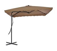 CLSDRZC with Steel Pole 250x250 cm Taupe,Beach Water Repellent,U VLight Protection, Easy to Open and Close, Garden Outdoor Parasol