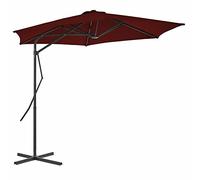 CLSDRZC with Steel Pole Bordeaux Red 300x230 cm,Beach Water Repellent,U VLight Protection, Easy to Open and Close, Garden Outdoor Parasol