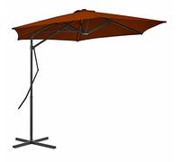 CLSDRZC with Steel Pole Terracotta 300x230 cm,Beach Water Repellent,U VLight Protection, Easy to Open and Close, Garden Outdoor Parasol