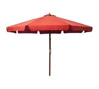 CLSDRZC with Wooden Pole 330 cm Terracotta,Beach Water Repellent,U VLight Protection, Easy to Open and Close, Garden Outdoor Parasol