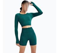 CLSDRZC Women Seamless Yoga Set Gym Clothing Workout Sportswear High Waist Leggings Fitness Sport Crop Top