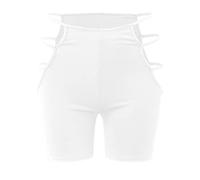 CLSDRZC Women's Fitness Yoga Shorts Mid Waist Solid Color Sports Slim Hollow Shorts Pants Women's Shorts