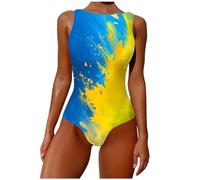 CLSDRZC Women's Tummy Control Swimsuit, Summer One-Piece Swimsuit, Retro Bikini Appearance Swimsuit, Swimsuits, Beach Swimsuits, One Piece Swimsuit, Padded, Tummy Control for Women, Summer, Beach,