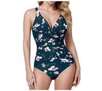 CLSDRZC Women's Tummy Control Swimsuit, Summer One-Piece Swimsuit, Retro Bikini Appearance Swimsuit, Women's Appearance Swimsuits, Swimming Dress, Padded, Tummy Control for Women, Summer,