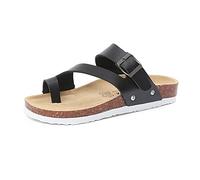 CLSQLXYJZC Sandalias de Moda de Verano para Mujer, Sandalias Planas Informales con Hebilla Cuadrada, Sandalias correctoras para el Dedo Gordo del pie, para Sandalias ortopédicas para Fascitis Plantar