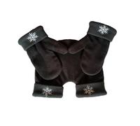 CLSSLVVBN 3 pack/lote manoplas de costura fina y que no se desprenden para Navidad pareja amantes manoplas de algodón 3 uds guantes suaves, Negro