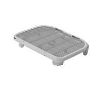 CLSSLVVBN Alfombrilla para Caja de Arena, Almohadilla para esparcir Arena, eficiente, para Interiores, única, con Boca Oblicua, trampas para, fácil de Usar, Gris, 50x40.5x9cm