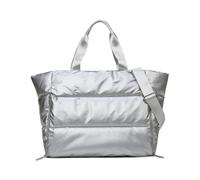 CLSSLVVBN Bolsa de gimnasio duradera para entusiastas del Fitness, fácil de llevar con bolsillos integrados, mochila de nailon suave con un hombro, bolsa de Fitness, plata