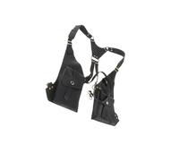 CLSSLVVBN Bolso de Hombro de Cuero sintético, práctico y Moderno, para Diario, Ideal para Actividades Ocio. Las Correas Dobles le Dan un Toque Elegante y los Remaches le, Negro, 38 x 14 cm
