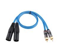 CLSSLVVBN Cable de conexión XLR doble macho a doble macho con blindaje de densidad que ofrece sonido con conectores chapados en oro XLR a cable 2x2