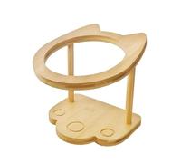 CLSSLVVBN Comedero de para Madera para Gatos. Fácil de Limpiar y Evita Que se le pegue la Barbilla al Comer, lo Que facilita el Paso la Comida Boca al estómago y facilita deglución. Su diseño