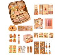 CLSSLVVBN Juego de papelería Capybara para niños y niñas. Bonito Estuche para lápices con Reglas Incluidas. Papelería Cinnamoroll. Estuche para lápices Capybara.