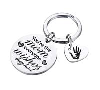 CLSSLVVBN Llavero único de acero inoxidable con la frase Amor entre madre e hijo, un regalo ideal para mamá. Este llavero, grabado con la frase Eres hija que todos desearían tener, es un regalo