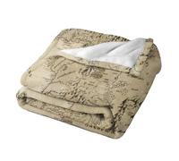 CLSSLVVBN Manta de Micropolar suave, cálida y cómoda, para una velada cómoda en casa, mapa de la Tierra Media, manta de estilo señor de los anillos (150 x 130)