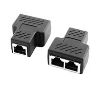 CLSSLVVBN Paquete de 2 divisores de Cable de Internet, portátil, Desmontable, de Doble Puerto, para Ordenador portátil, Conector Ethernet, convertidor de Repuesto