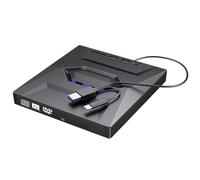CLSSLVVBN Reproductor de DVD con Interfaz Dual portátil y Amplia compatibilidad grabadora de CD DVD RW Externa Unidad óptica DVD RW CD R 5 en 1, 5en1