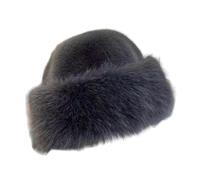 CLSSLVVBN Sombrero cosaco, sombrero ruso, cálido de piel sintética para invierno, para viajar, montar a caballo, snowboard, gris oscuro, Gris oscuro, para 60CM