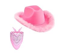 CLSSLVVBN Sombrero de vaquero rosa para mujer, niña, adolescente, accesorio de disfraz y para fiestas. Ideal para la mayoría adultos. Sombreros vaquera para mujer. Estos sombreros disfraz son