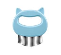 CLSSLVVBN Suministros para Mascotas, Peine para Gatos, pelos Sueltos Enredados en Forma de Concha, Mango Adorable, Accesorios de Aseo, Herramientas de Belleza para el hogar, Azul, Katzengesicht