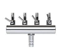 CLSSLVVBN Válvulas para tubos de aire de acuario, divisor, válvulas control aire exterior, aireador para estanques, instalación sencilla para mejorar la salud los peces, bomba para, Plata, 4 maneras