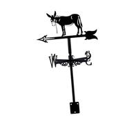 CLSSLVVBN Veleta de metal con forma de burro decorativa para jardín, fácil instalar, accesorio para exteriores, veleta metal con forma animal, hierro, regalo