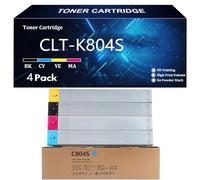 CLT-K804S Cartucho de Tóner de Repuesto para Samsung CLT-K804S CLT-C804S CLT-M804S CLT-Y804S Compatible para Samsung MultiXpress X3220NR X3280NR Impresoras con Chip,4 Color-4 Pack