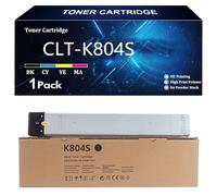 CLT-K804S Cartucho de Tóner de Repuesto para Samsung CLT-K804S CLT-C804S CLT-M804S CLT-Y804S Compatible para Samsung MultiXpress X3220NR X3280NR Impresoras con Chip,BK-1 Pack
