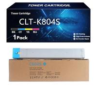 CLT-K804S Cartucho de Tóner de Repuesto para Samsung CLT-K804S CLT-C804S CLT-M804S CLT-Y804S Compatible para Samsung MultiXpress X3220NR X3280NR Impresoras con Chip,C-1 Pack