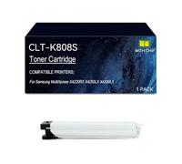 CLT-K808S Cartuchos de tóner compatibles con CLT-K8085 C808S M808S Y808S | Reemplazo del cartucho de tóner CLT-K808S impresora para Samsung MultiXpress X4220RX X4250LX X4300LX, con chip(Black)