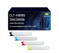 CLT-K808S Cartuchos de tóner compatibles con CLT-K8085 C808S M808S Y808S | Reemplazo del cartucho de tóner CLT-K808S impresora para Samsung MultiXpress X4220RX X4250LX X4300LX, con chip(4 colors)