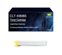 CLT-K808S Cartuchos de tóner compatibles con CLT-K8085 C808S M808S Y808S | Reemplazo del cartucho de tóner CLT-K808S impresora para Samsung MultiXpress X4220RX X4250LX X4300LX, con chip(Yellow)
