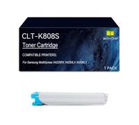 CLT-K808S Cartuchos de tóner compatibles con CLT-K8085 C808S M808S Y808S | Reemplazo del cartucho de tóner CLT-K808S impresora para Samsung MultiXpress X4220RX X4250LX X4300LX, con chip(Cyan)