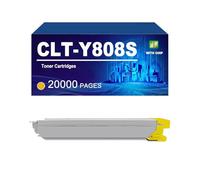 CLT-K808S CLT-C808S CLT-Y808S CLT-M808S Cartuchos De Tóner Compatibles con Impresoras para Samsung MultiXpress X4300LX X4250LX X4220RX. Tóner De Alto Rendimiento,Yellow-1 Pack