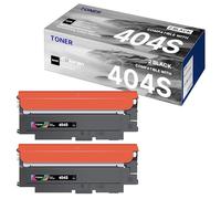 CLT-P404C CLT-404S CLT-K404S - Juego de 2 Cartuchos de tóner compatibles con Samsung 404S CLT-K404S para C480W C480FW C430W C480 C430 C48X C43X CLT-404S K404S Series (2 Negros)