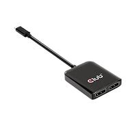 Club 3D 2 puertos Multi Monitor Adaptador USB Tipo C a Dual Displayport 4K 60Hz Splitter - USB Tipo C a Displayport MST Hub Dual 4K 60Hz-CSV-1555
