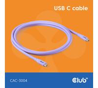 Club 3d cable de silicona usb 4 tipo c para iphone 15/16 video, 4k60hz