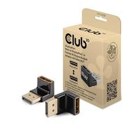 Club 3D CAC-1008 - Adaptador DisplayPort Macho a DisplayPort 1.4 Hembra en ángulo de 90 Grados 4K120Hz M/F