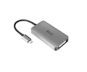 Club 3D CAC-1510-A Adaptador USB C a DVI-D de Doble Enlace HDCP Apagado para Pantallas de Cine Apple, 3840 x 2160 @ 30 Hz, 2560 x 1600 @ 60 Hz