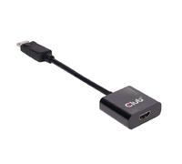CLUB3D DisplayPort 1.2 a HDMI 2.0 UHD Adaptador Activo - Adaptador para cable (Displayport 1.2, HDMI 2.0, Male connector / Female connector, 0,21 m, Negro)