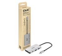 Club 3D Hub de Carga USB Tipo C PD a 2 Puertos Tipo C 10G y 2 Puertos USB Tipo A 10G