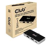 Club 3D USB Tipo C 4 en 1 Hub a HDMI 4K60Hz USB Tipo C PD/USB Tipo A/Audio Hembra